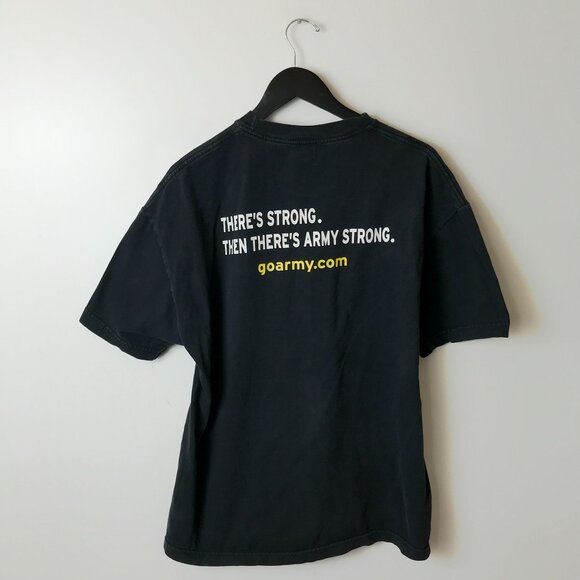 Vintage Y2K Army T Shirt Black XL Extra Large USA Graphic Tee Short Sleeve Solid - Picture 13 of 16
